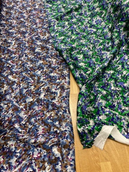 画像9: 生地:プリントポリエステル(ブルー系) (9)