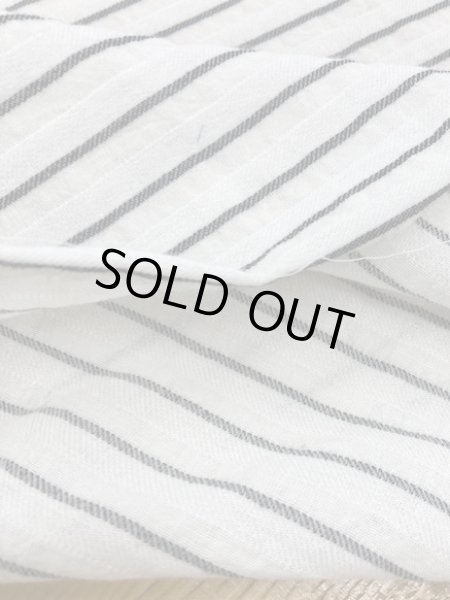 画像4: 生地:ボーダー織りコットン(白) (4)