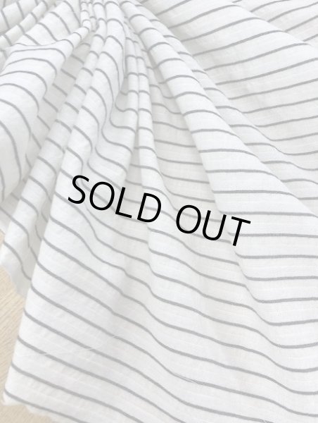 画像5: 生地:ボーダー織りコットン(白) (5)