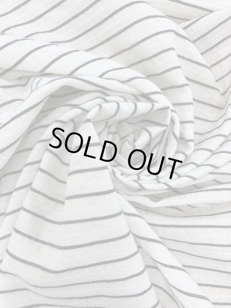 画像6: 生地:ボーダー織りコットン(白) (6)