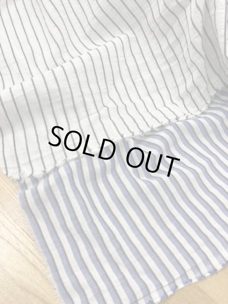 画像7: 生地:ボーダー織りコットン(白) (7)