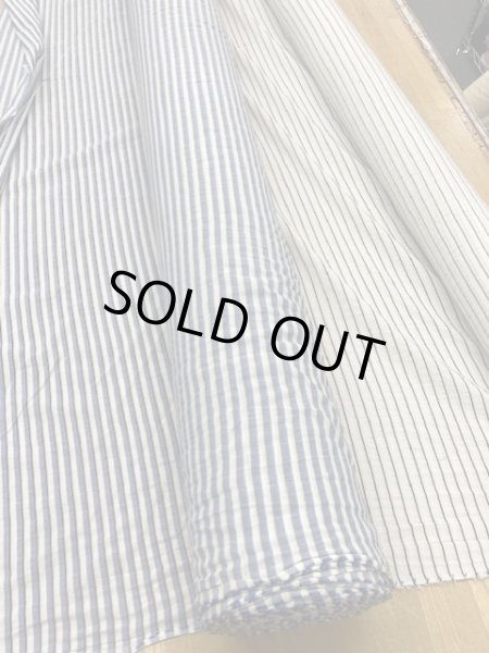 画像8: 生地:ボーダー織りコットン(白) (8)