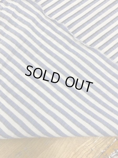 画像3: 生地:ボーダー織りコットン(青) (3)