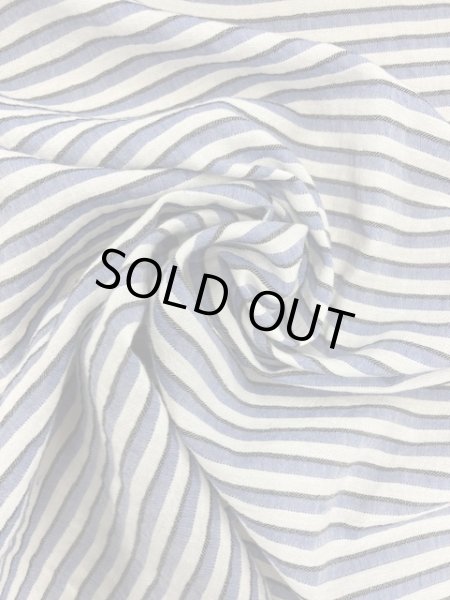 画像6: 生地:ボーダー織りコットン(青) (6)