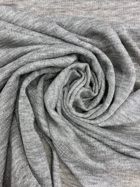 画像9: 生地:ラメ入り綿ニット(グレー) (9)