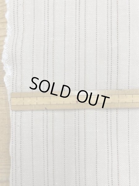 画像2: 生地:ストライプ柄綿麻(ベージュ/黒) (2)