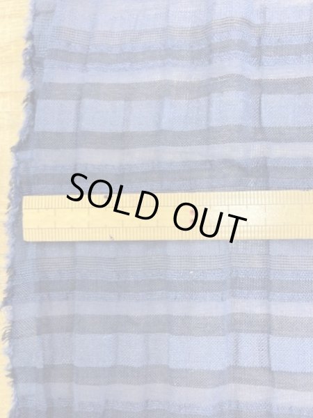 画像2: 生地:ボーダー織りコットン(紺) (2)