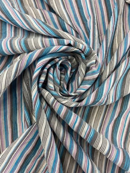 画像6: 生地:マルチストライプ(青系) (6)