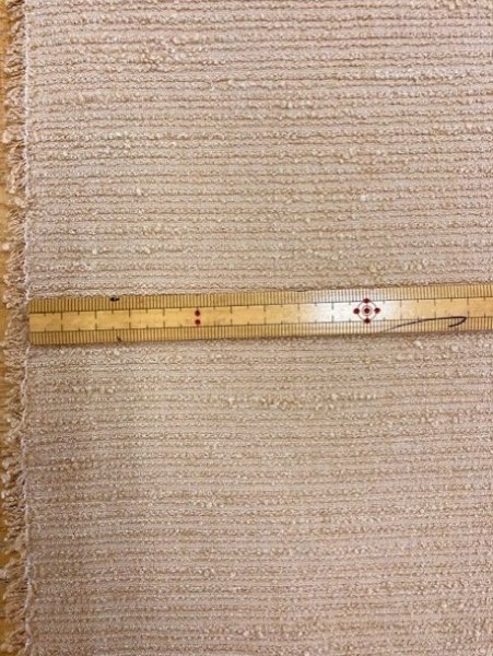画像2: 生地:ボーダー織りポリエステル(ベージュ) (2)