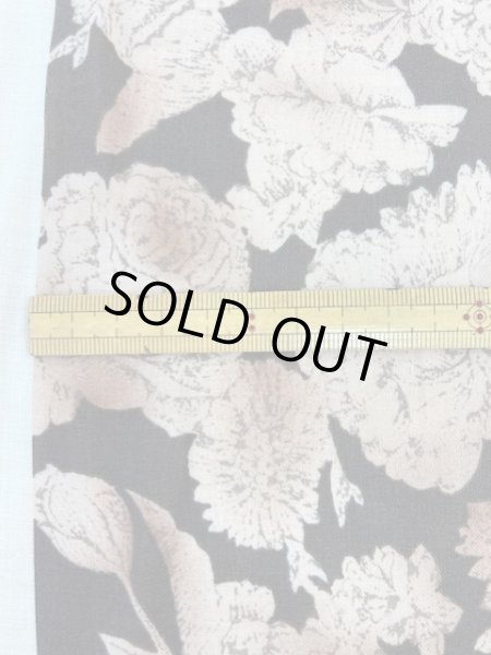 画像2: 生地:花柄綿レーヨン(茶/ピンク) (2)