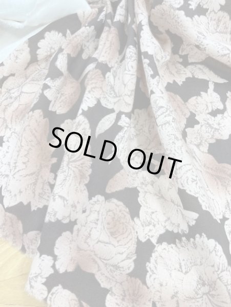 画像5: 生地:花柄綿レーヨン(茶/ピンク) (5)