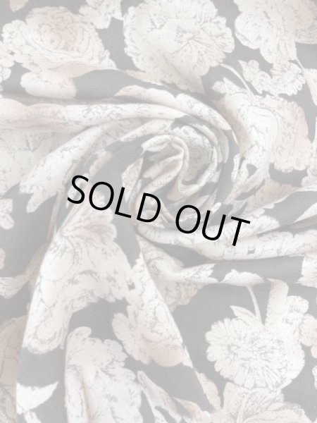 画像6: 生地:花柄綿レーヨン(茶/ピンク) (6)