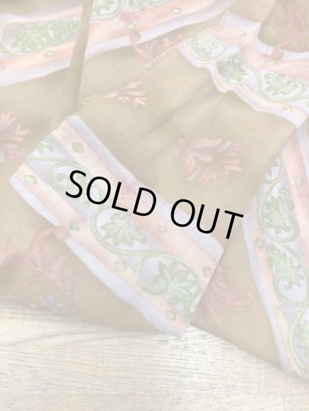 画像4: 生地:エスニックストライプ柄綿(茶) (4)