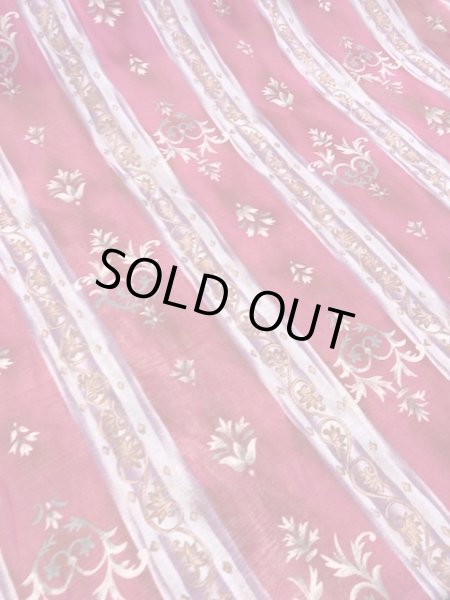 画像3: 生地:エスニックストライプ柄綿(濃ピンク) (3)