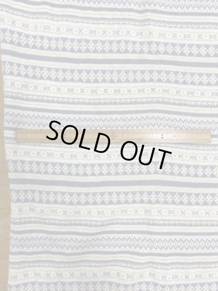 画像1: 生地：柄綿ジャガードニット（クリーム／グレー） (1)