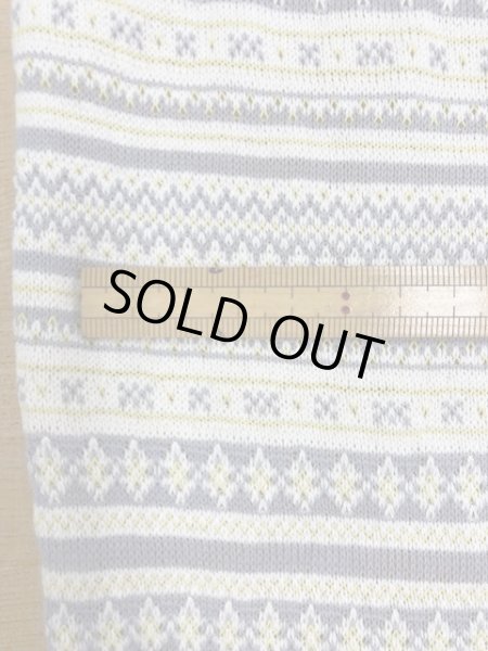 画像2: 生地：柄綿ジャガードニット（クリーム／グレー） (2)