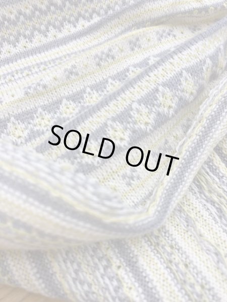 画像4: 生地：柄綿ジャガードニット（クリーム／グレー） (4)