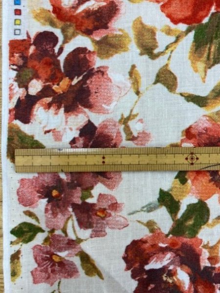 画像3: 生地:花柄コットンリネン(キナリ) (3)