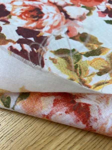 画像5: 生地:花柄コットンリネン(キナリ) (5)