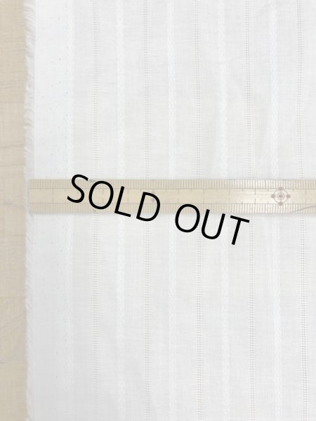 画像2: 生地:ストライプ織りコットン(オフ) (2)