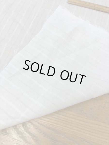 画像3: 生地:ストライプ織りコットン(オフ) (3)