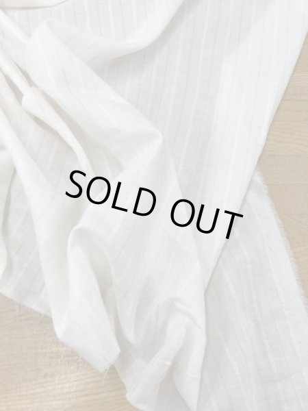 画像5: 生地:ストライプ織りコットン(オフ) (5)