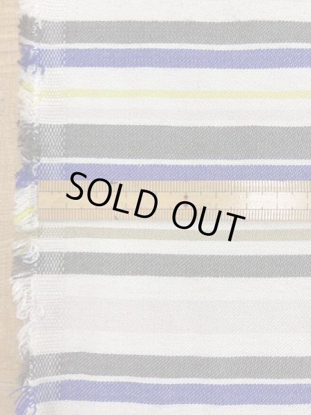 画像2: 生地:マルチボーダー織り(生成/イエロー系) (2)