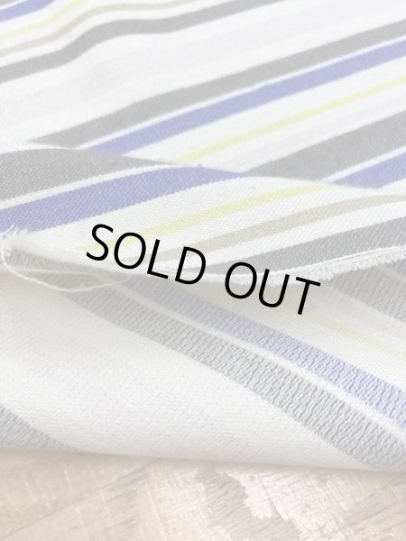 画像4: 生地:マルチボーダー織り(生成/イエロー系) (4)