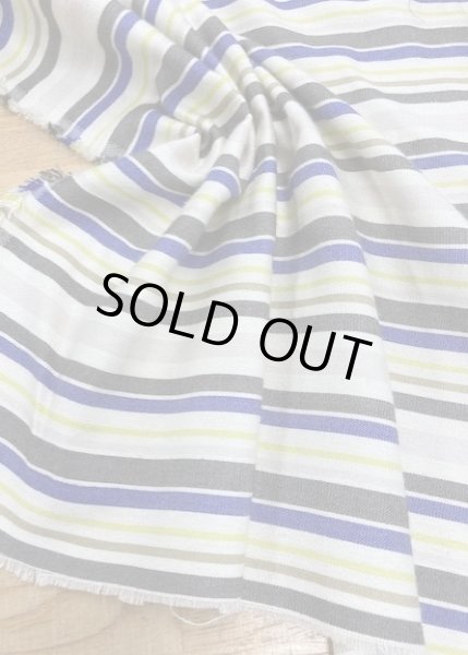 画像5: 生地:マルチボーダー織り(生成/イエロー系) (5)