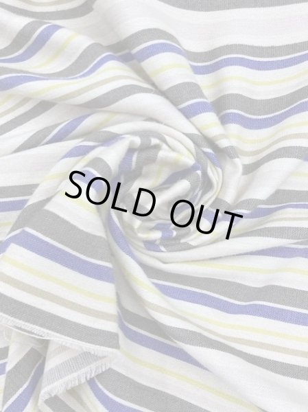 画像6: 生地:マルチボーダー織り(生成/イエロー系) (6)