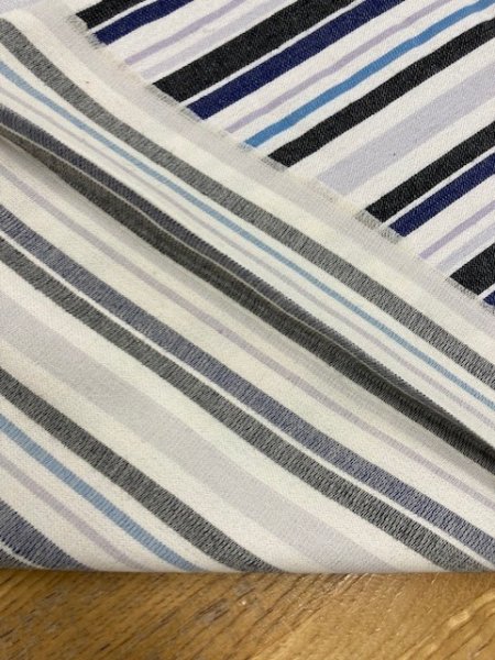 画像3: 生地:マルチボーダー織り(白/ブルー系) (3)