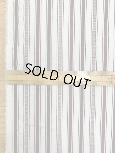 画像2: 生地:ストライプ柄コットン(茶系) (2)