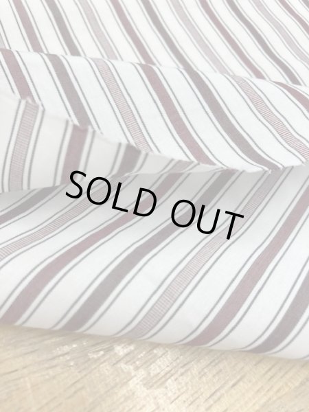 画像4: 生地:ストライプ柄コットン(茶系) (4)