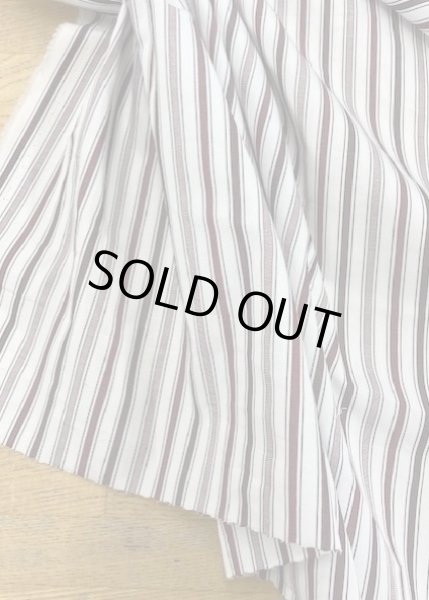 画像5: 生地:ストライプ柄コットン(茶系) (5)