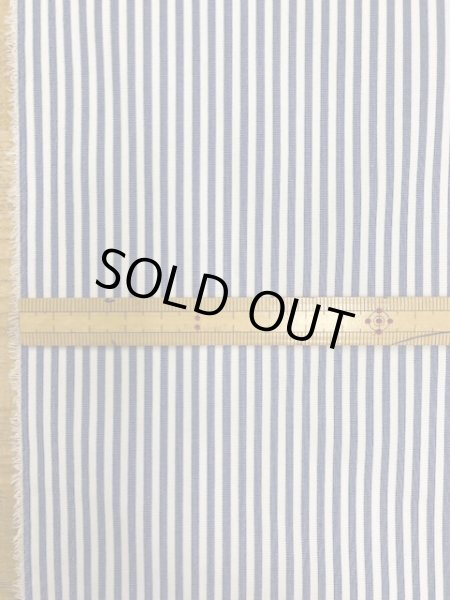 画像2: 生地:ストライプ柄コットン(白/ブルー) (2)