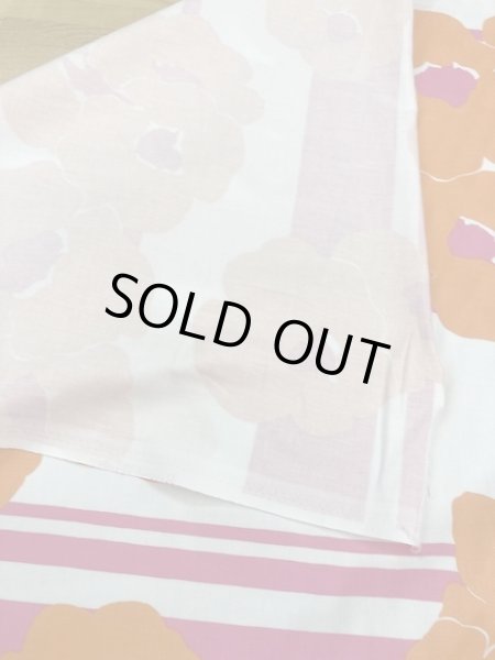 画像5: 生地:ボーダー大きい花柄綿(ピンク/オレンジ) (5)