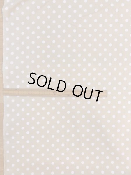 画像1: 生地：水玉綿ブロード（クリームイエロー） (1)