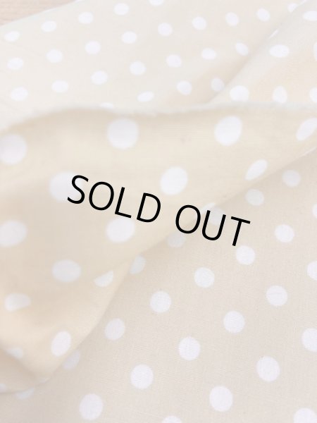 画像4: 生地：水玉綿ブロード（クリームイエロー） (4)