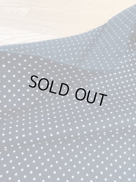 画像4: 生地:ピンドット柄綿(濃紺/白) (4)