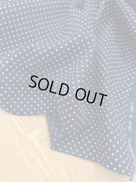 画像5: 生地:ピンドット柄綿(濃紺/白) (5)