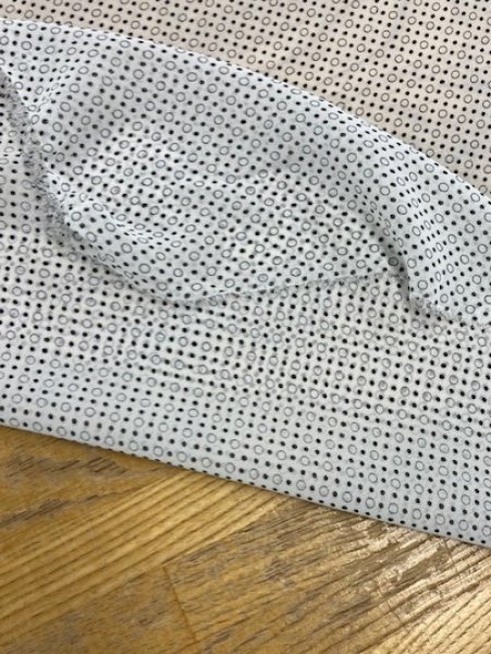 画像3: 生地：リング水玉柄シフォン（白／黒） (3)