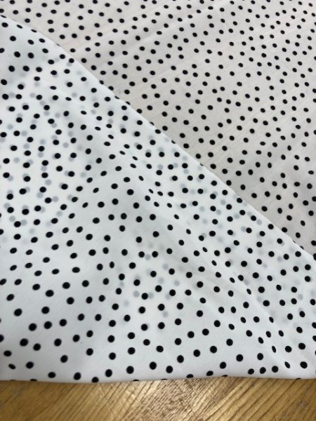 画像3: 生地:ランダム水玉柄プリント(白/黒) (3)