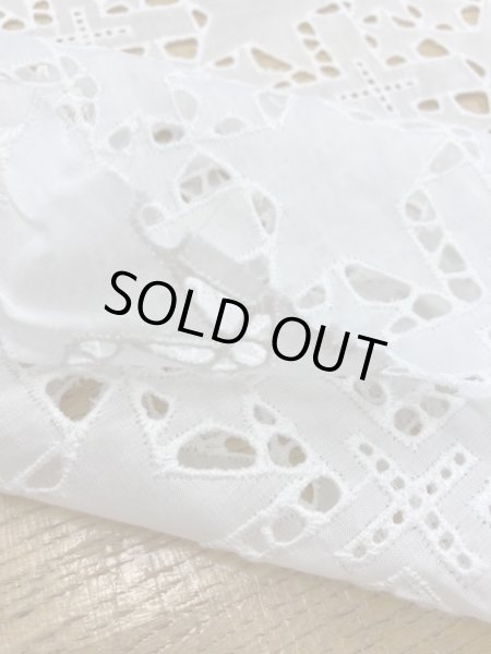 画像4: 生地:星柄綿レース生地(白) (4)