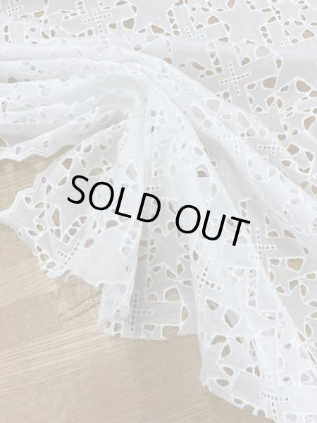 画像5: 生地:星柄綿レース生地(白) (5)