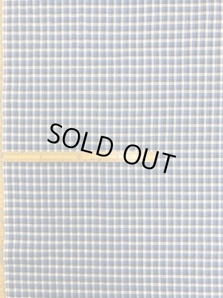 画像2: 生地:チェック柄コットン(ブルー系) (2)