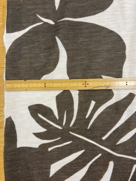 画像2: 生地:南国プリントニット(白/こげ茶) (2)