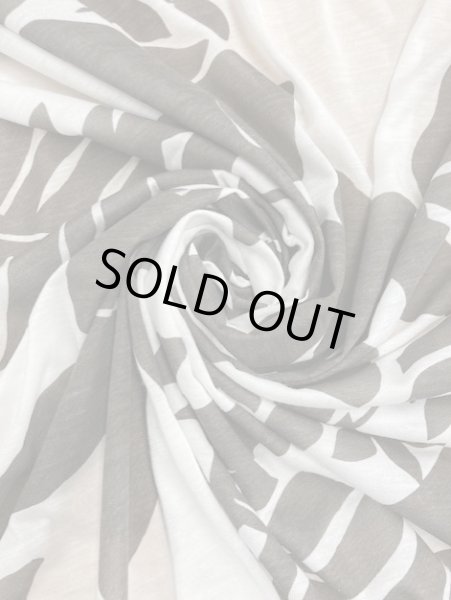 画像6: 生地：南国プリントニット（白／こげ茶） (6)