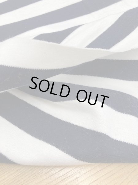 画像4: 生地:ボーダー柄ニット(白/黒) (4)