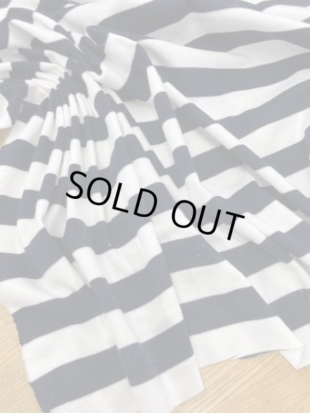 画像5: 生地:ボーダー柄ニット(白/黒) (5)