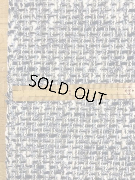 画像2: 生地:ファンシーヤーン綿ツイード(青系) (2)